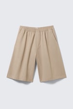 Beige - Loose Fit Chino Shorts - 0