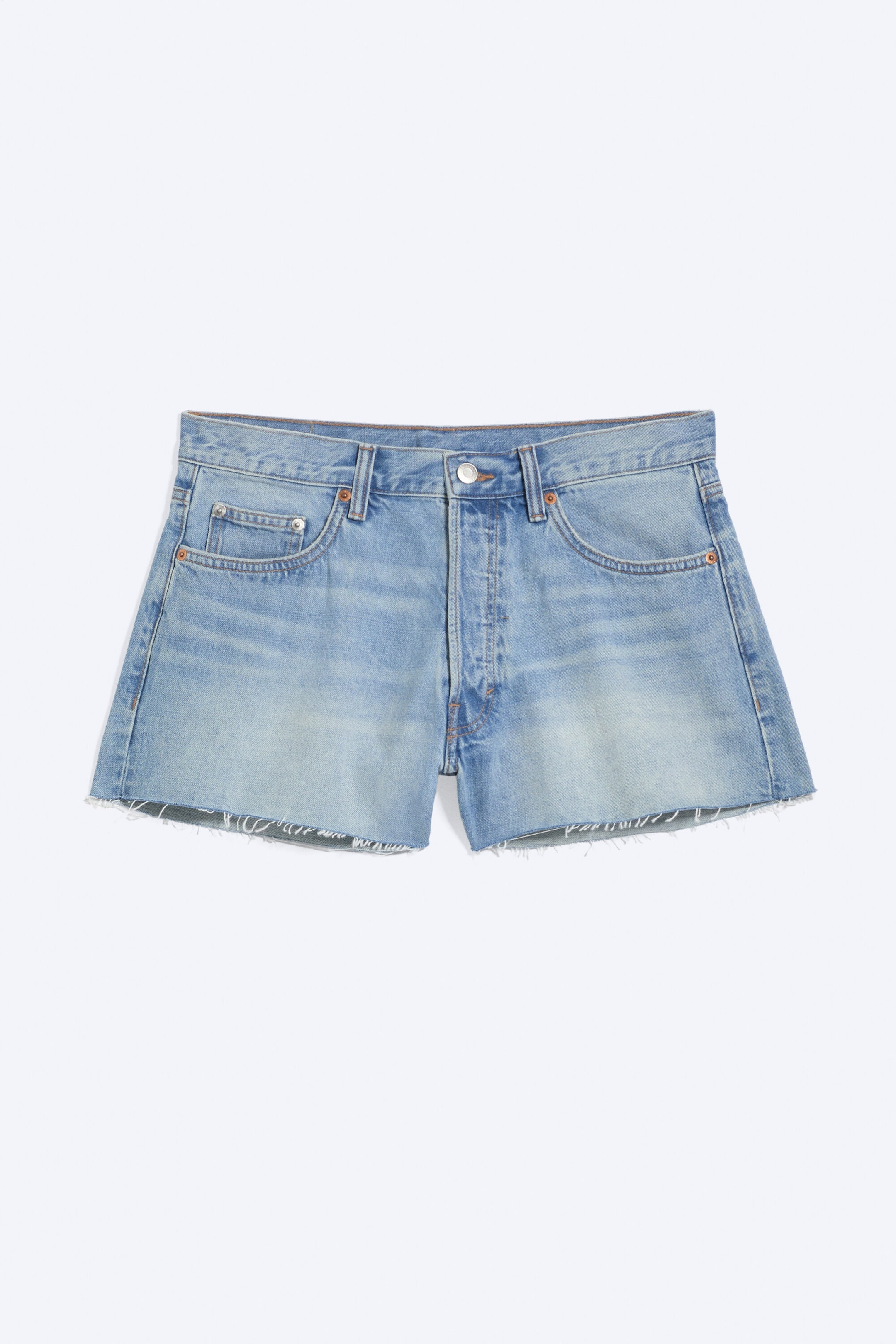 Kimberley Blue - Hellblau - Gravity Short Mid Waist Loose Denim Shorts - 4