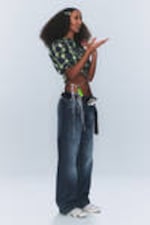 Star Blue - Mörkblå - Messy Low Rise Regular Straight Jeans - 1
