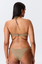 Dusty Mole - Ruched Halter Bandeau Bikini Top - 4