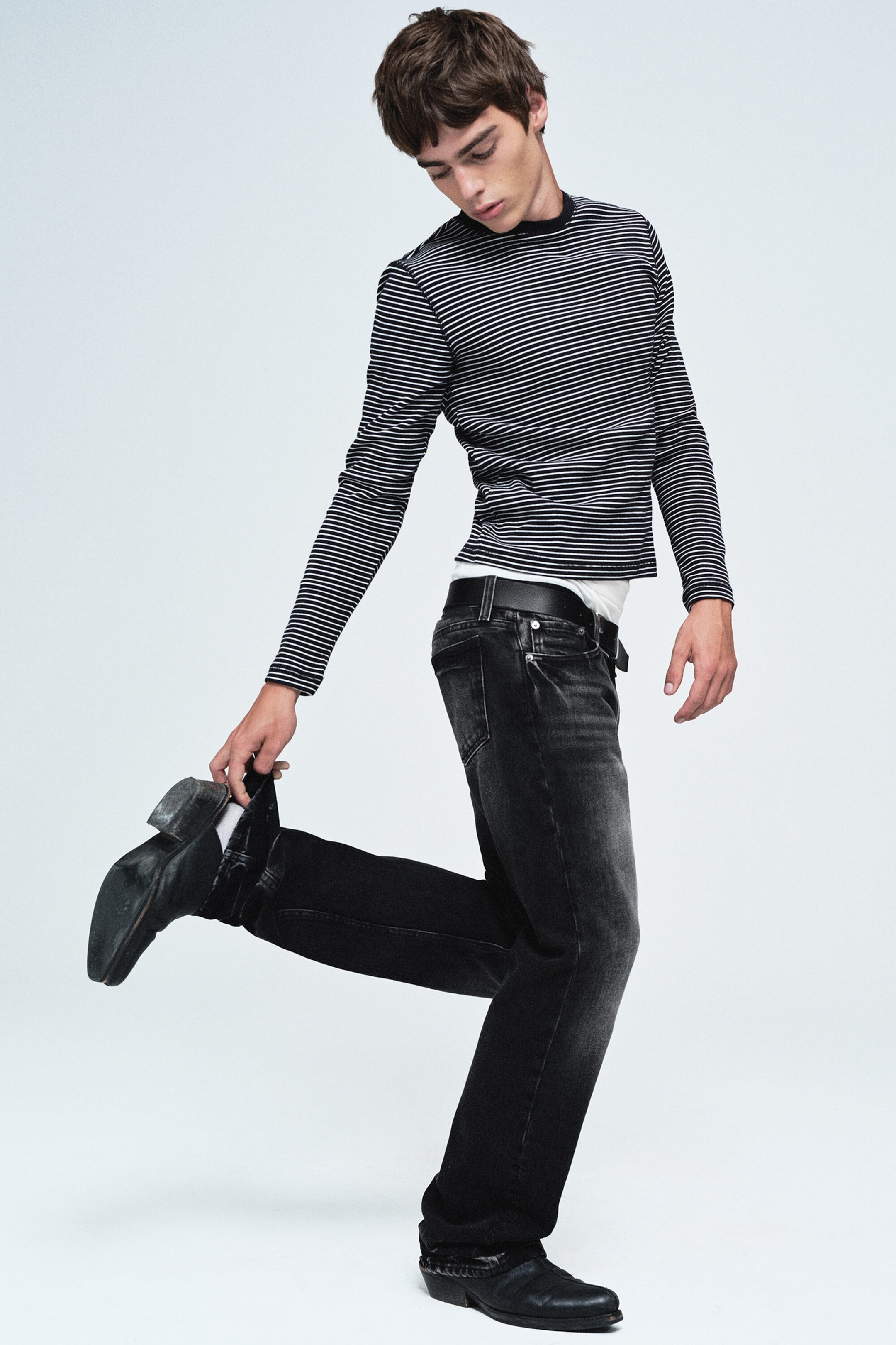 Empire Black - Black - Sky low rise regular bootcut jeans - 1
