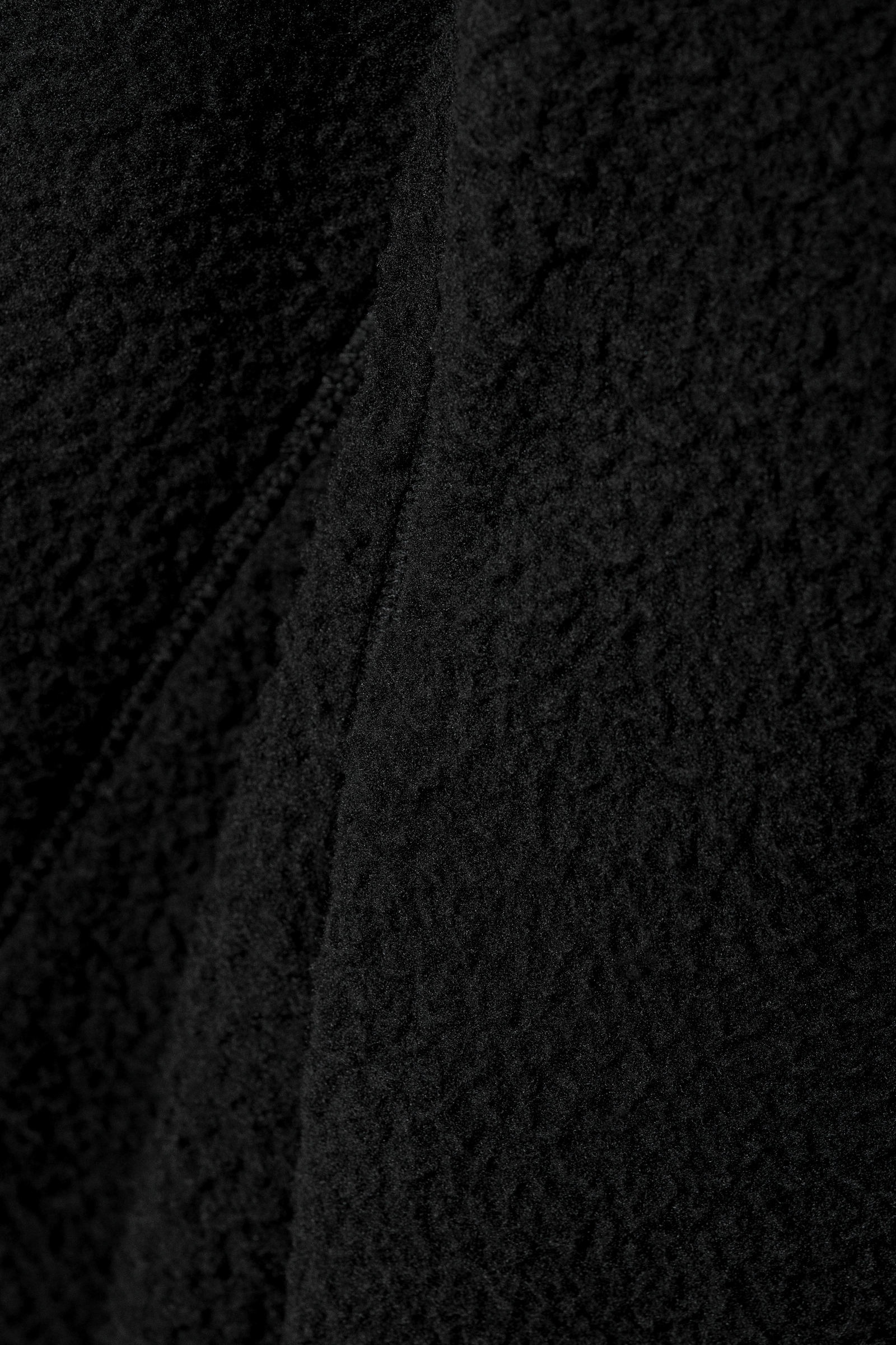 half-zip fleece sweatshirt - Black | Weekday WW