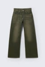 Deep Green - Khakigrün - Looser – Weite Jeans mit normaler Taille - 4