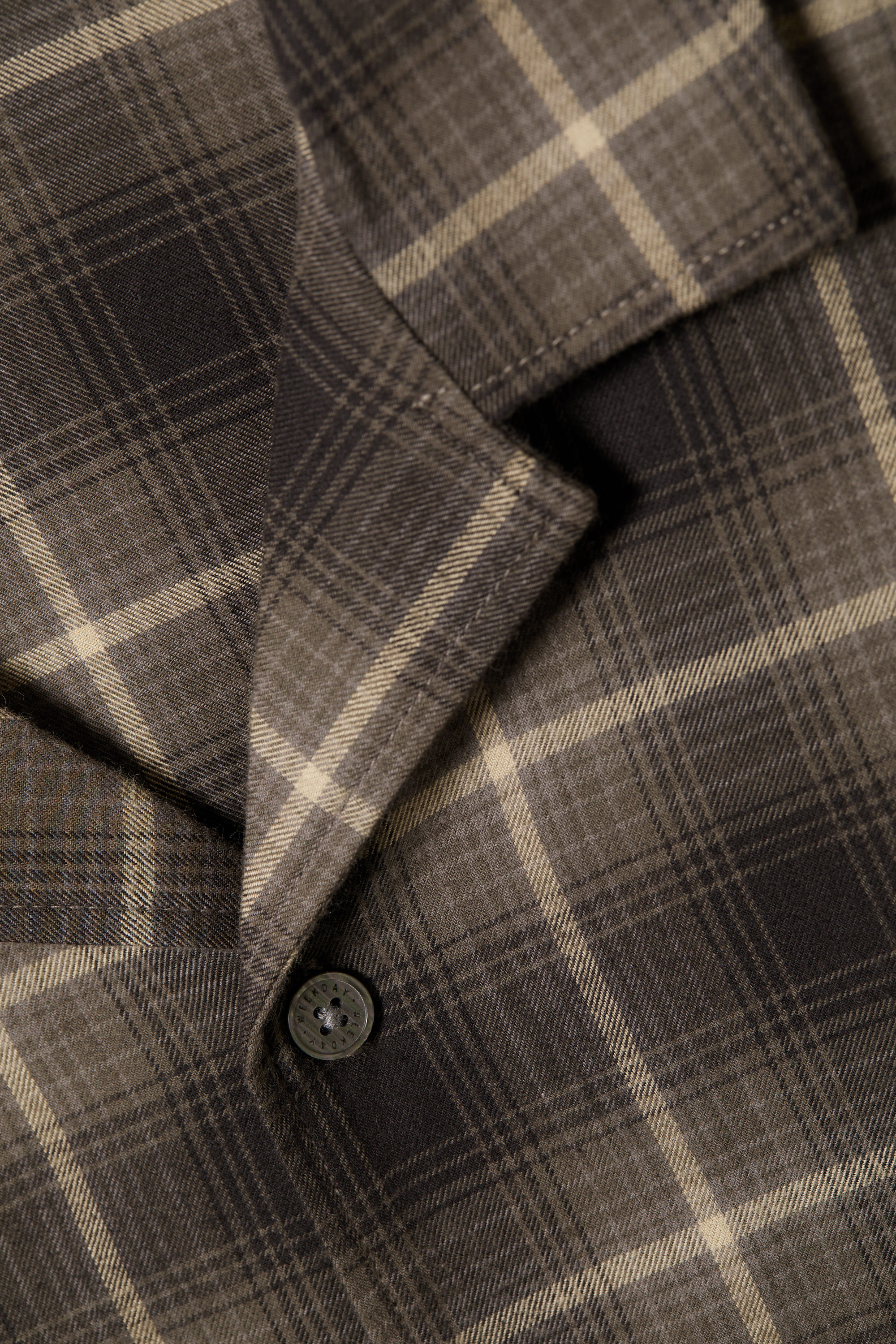 Dunkelbraun kariert - Entspanntes Flanell-Pyjamahemd - 3