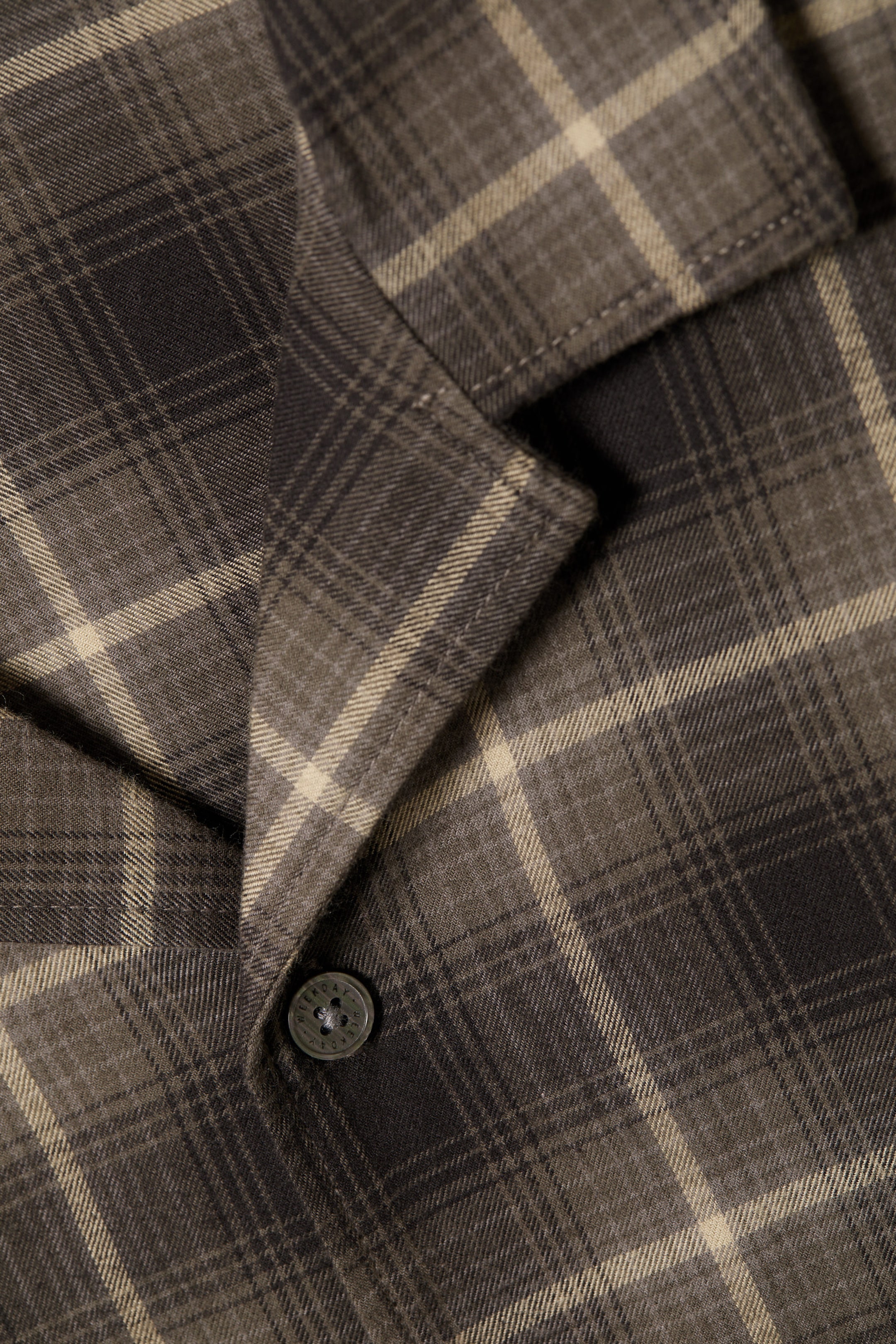 Checked Dark Brown - Relaxed Flannel Pyjama Shirt - 6