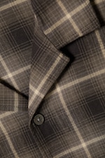 Checked Dark Brown - Relaxed Flannel Pyjama Shirt - 6