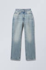 Seventeen Blue - Medium Blue - Resolute Curve High Waisted Regular Straight Jeans - 0