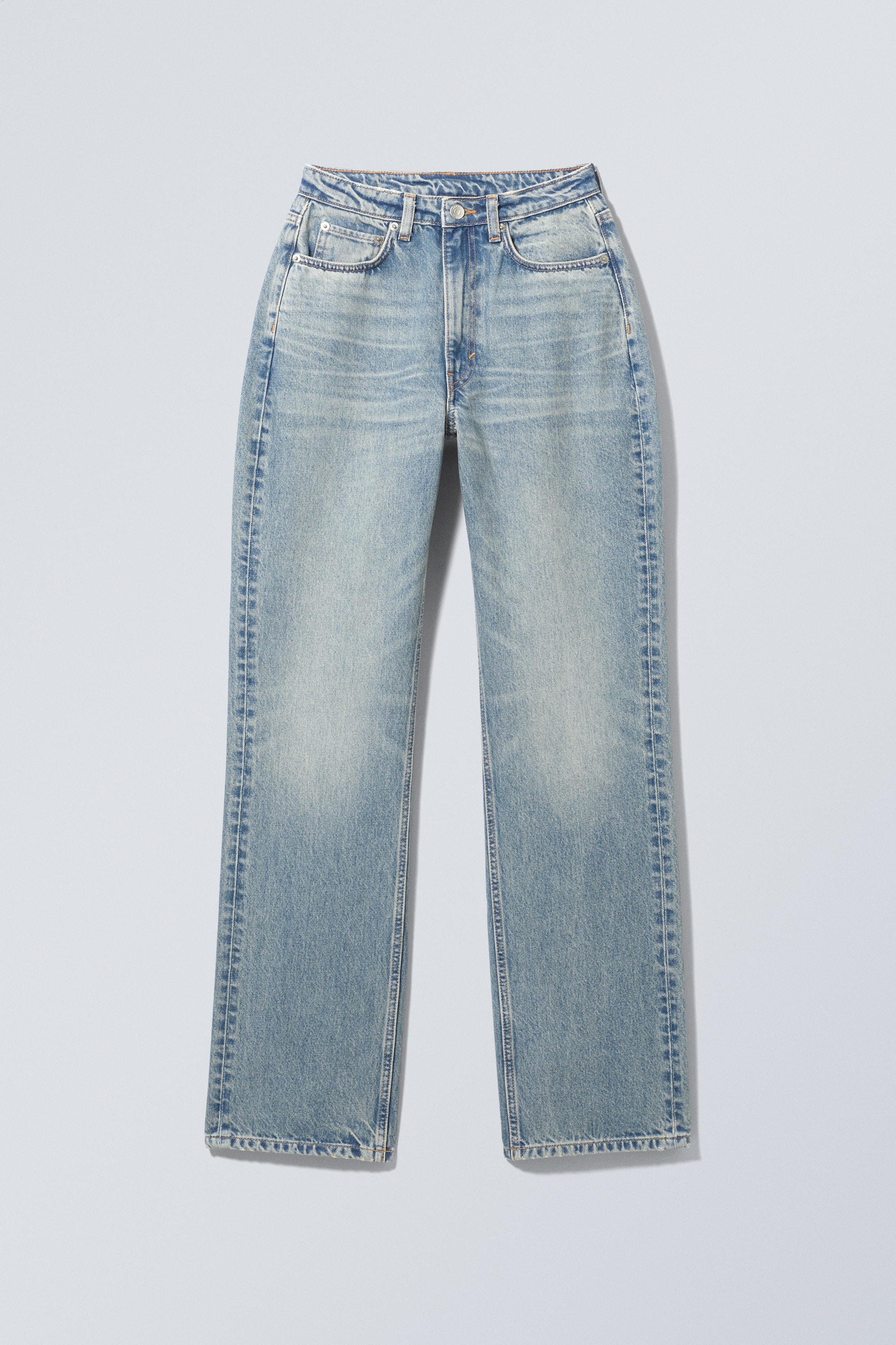 Seventeen Blue - Medium Blue - Resolute Curve High Waisted Regular Straight Jeans - 0