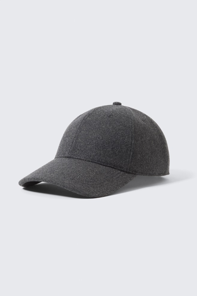 Șapcă Baseball Unisex Din Amestec De Lână - Gri închis - 1