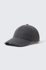 Dark Grey - Unisex Wool-Blend Baseball Cap - 0