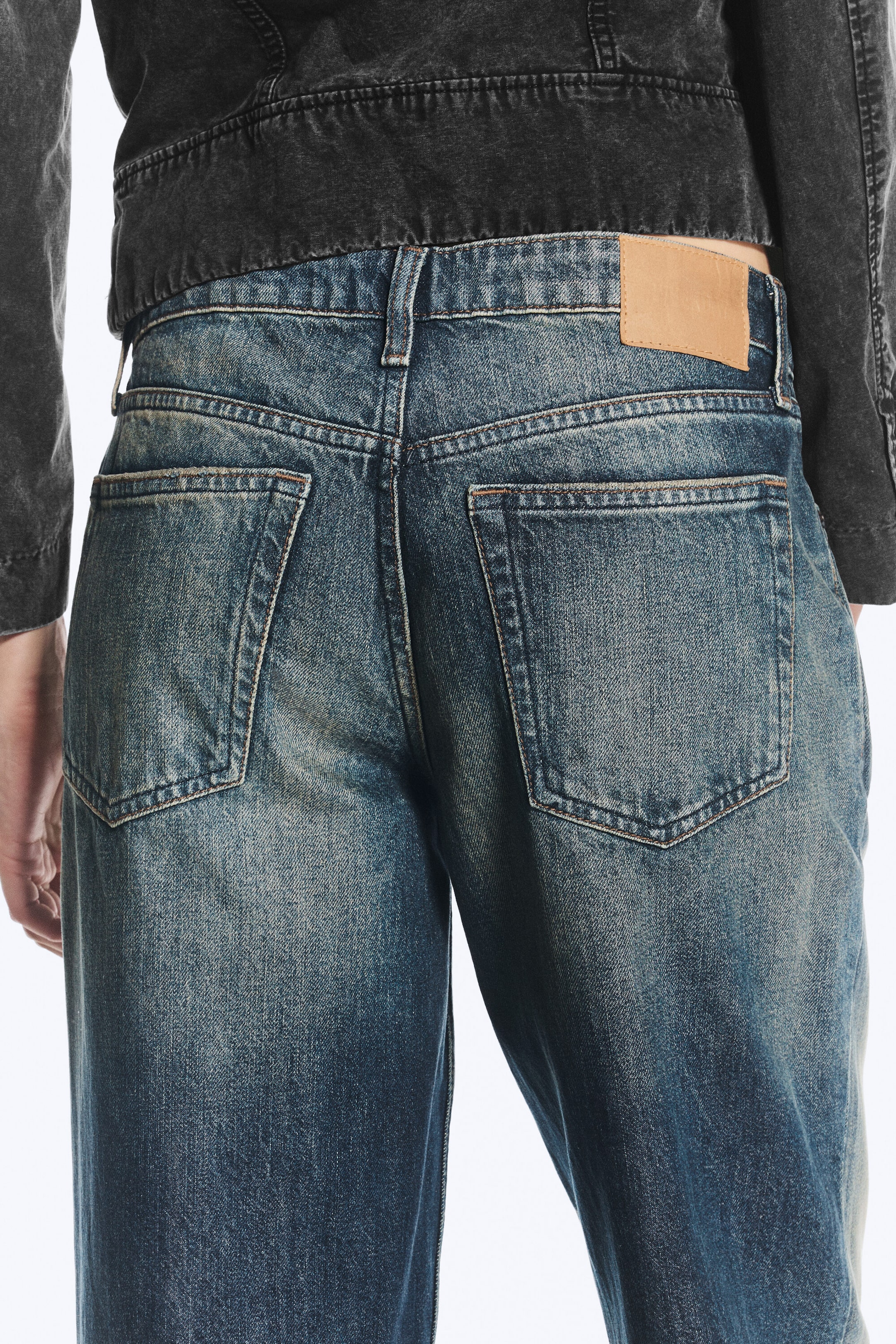 Baltic Blue - Dark Blue - Ample Low Rise Loose Wide Jeans - 3