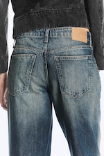 Baltic Blue - Dark Blue - Ample Low Rise Loose Wide Jeans - 3