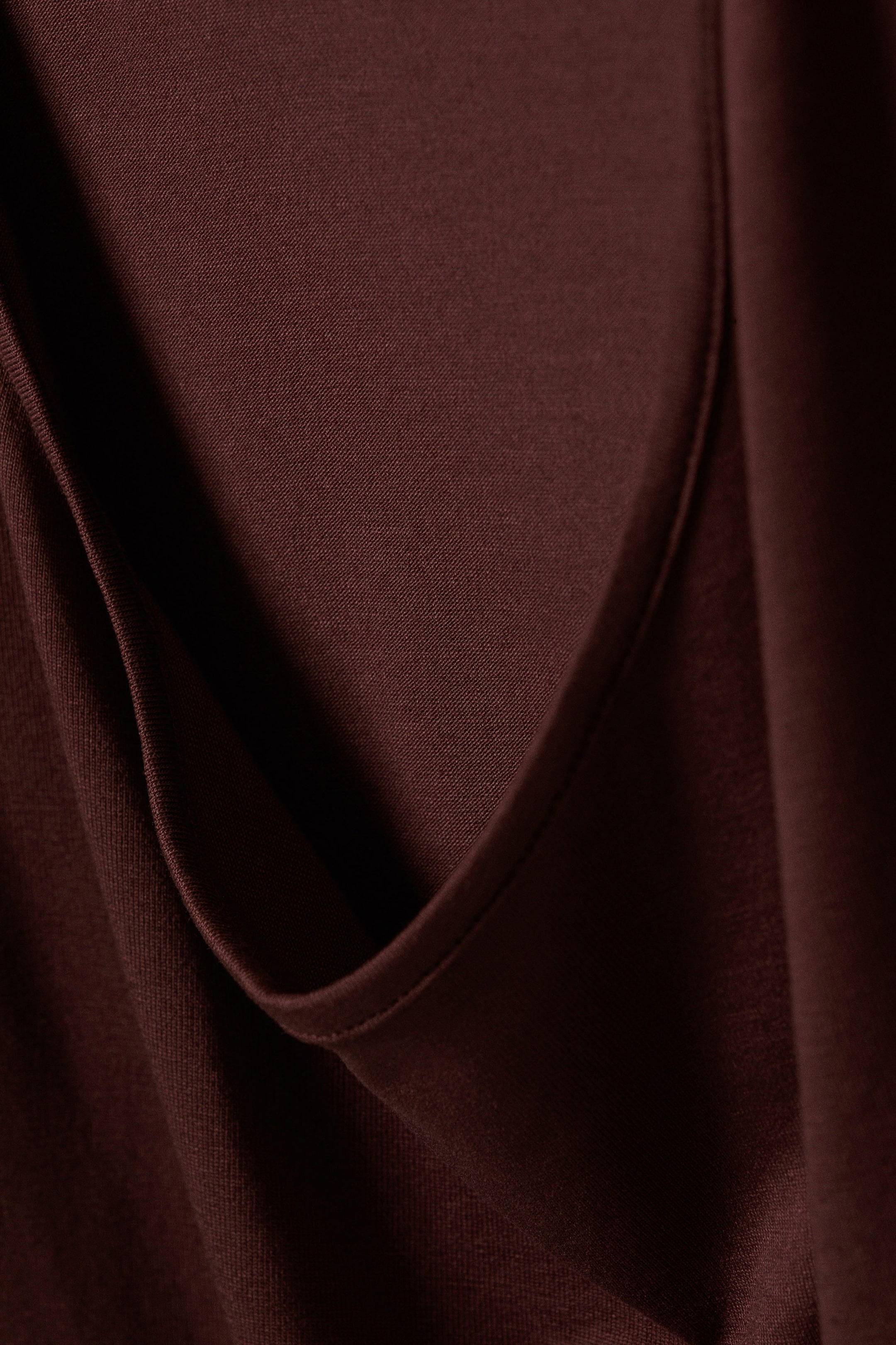 Burgundy - Langärmliges Top mit offenem Rücken - 5