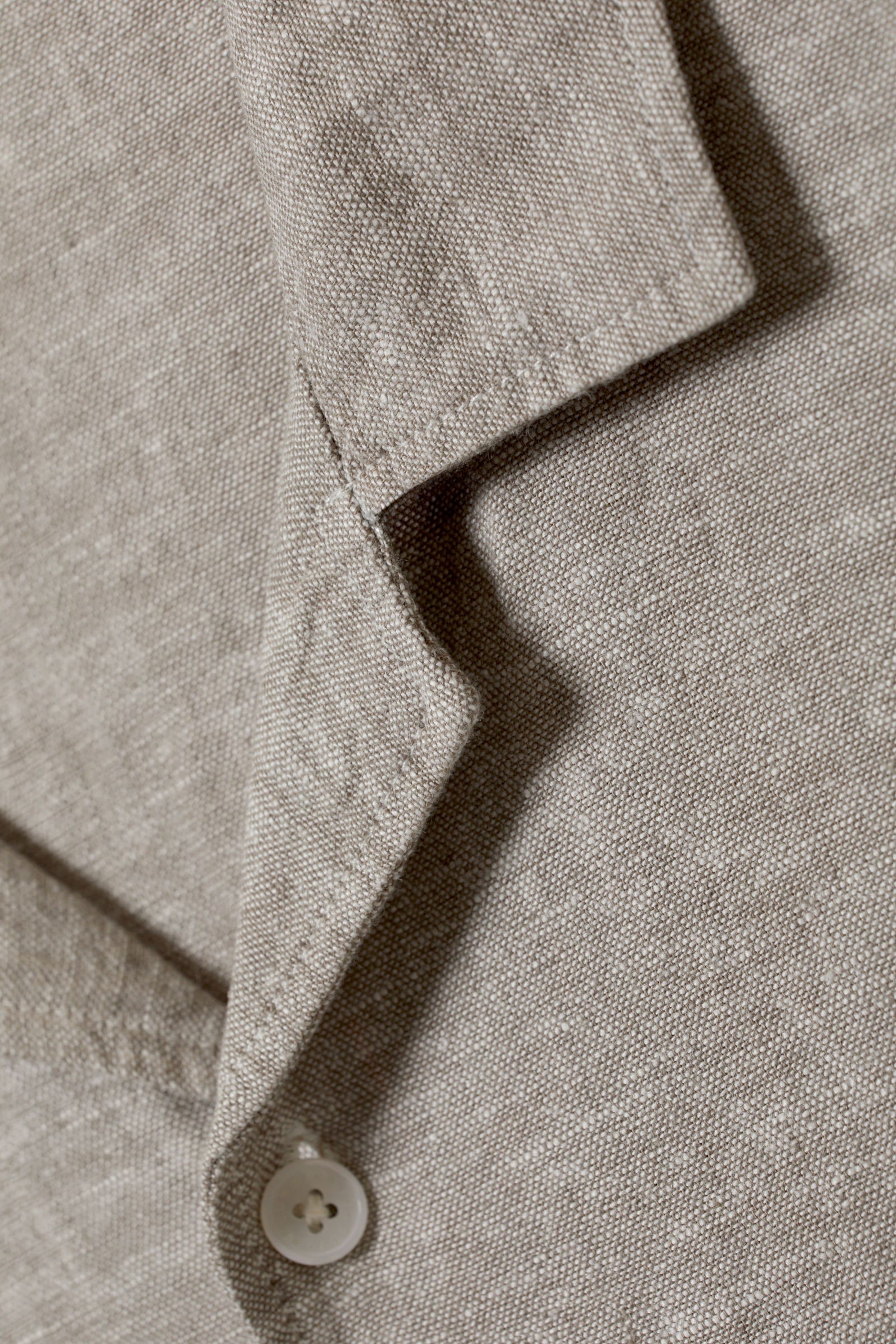 Dusty Mole - Loose Short Sleeve Linen Blend Shirt - 2