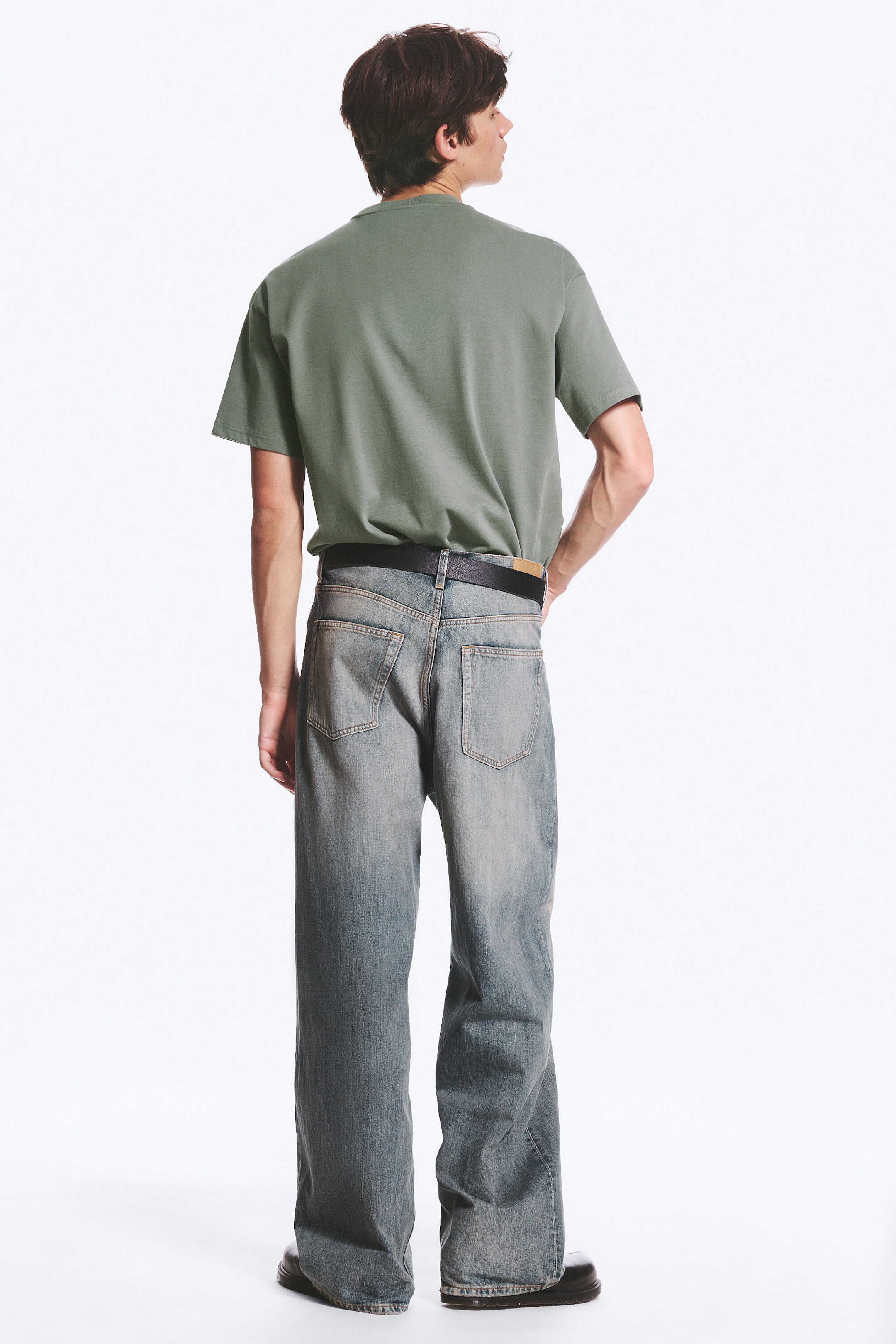 Arizona Blue - Medium Blue - Astro Mid Rise Loose Baggy Unisex Jeans - 5