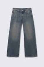 Desert Blue - Mörkblå - Imoo Low Waist Loose Wide Leg Jeans - 5