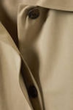 Beige - Single-Breasted Oversized Car Coat - 5