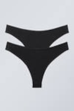 Black - 2-pack Cheeky Modal Brazilian Briefs - 0