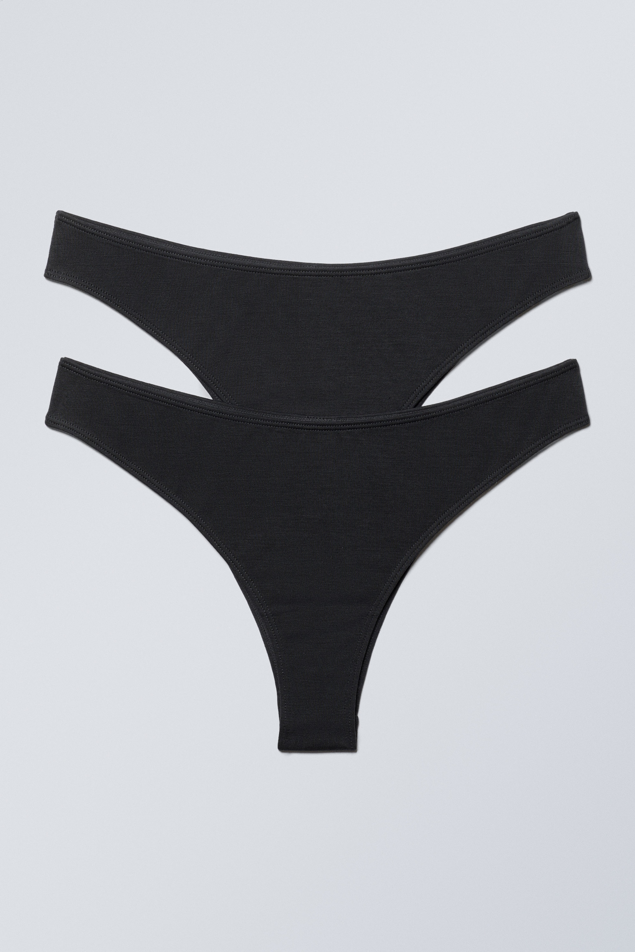 Black - 2-pack Cheeky Modal Brazilian Briefs