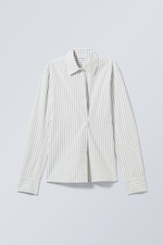 Rayures grises - Chemise ajustée June - 0