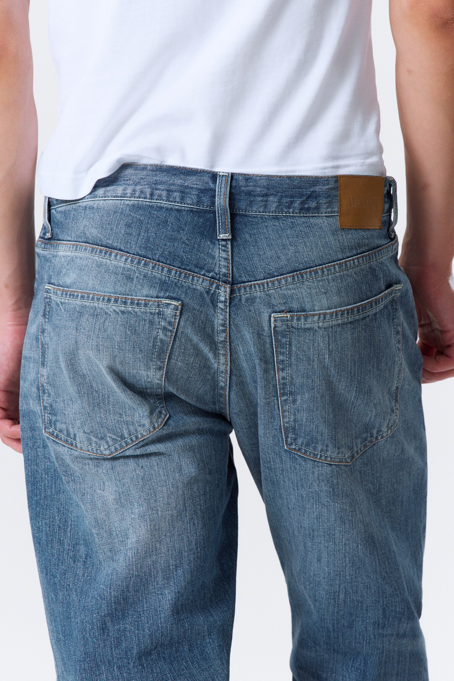 Meteor Low Waist Relaxed Straight Leg Jeans - Board Blue - Mellanblå - 4