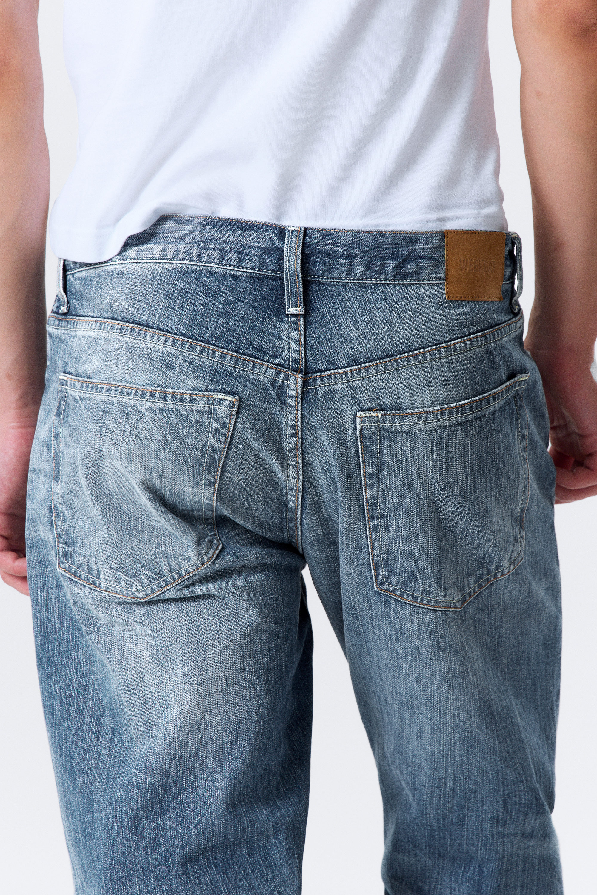 Board Blue - Mellanblå - Meteor Low Waist Relaxed Straight Leg Jeans - 7