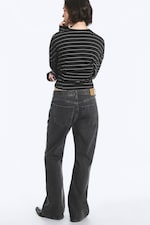 Risso Black - Svart - Helix jeans med mellomhøyt liv, avslappet passform og utsvingede ben - 4