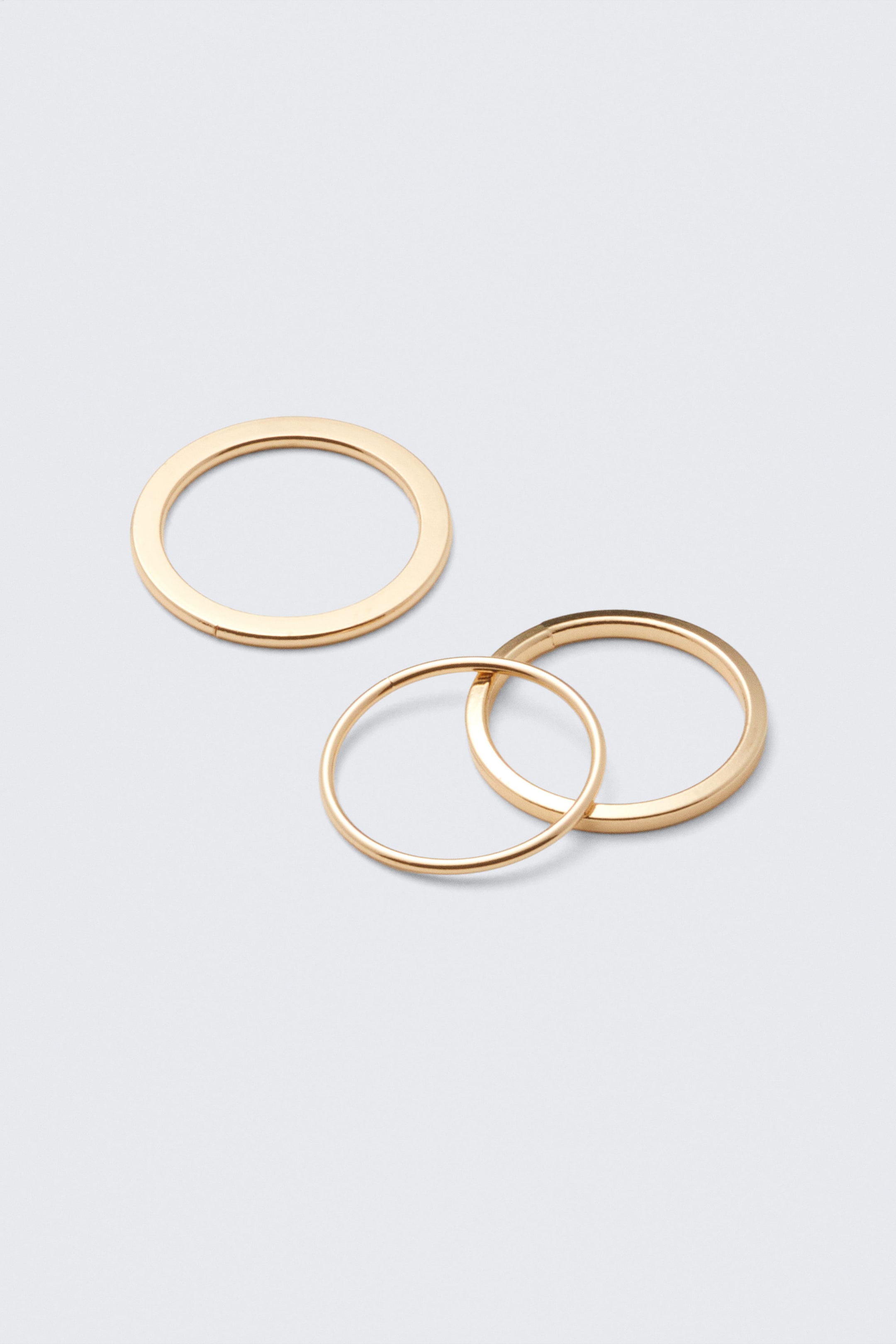 Golden - 3-pack Minimal Steel Rings - 2