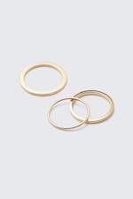 Golden - 3-pack Minimal Steel Rings - 1