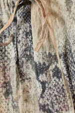 Beige - Ormskinnsmönstrad - Lediga byxor med volang - 5