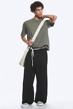 Black - Nate Baggy Fit Pleated Suit Trousers - 0