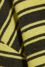 Striped Lime and Khaki Green - Boxy Strickpullover - 4