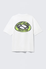 Hvit - Surf Hawaii - Avslappet t-skjorte med grafisk trykk - 1
