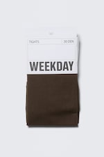 Mörkbrun - 30 denier strumpbyxor - 1