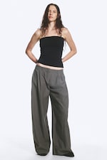 Gris foncé - Pantalon plissé Aya - 0