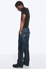 Blue Rinse - Dunkelblau - Low Waist Loose Skewed Jeans - 0