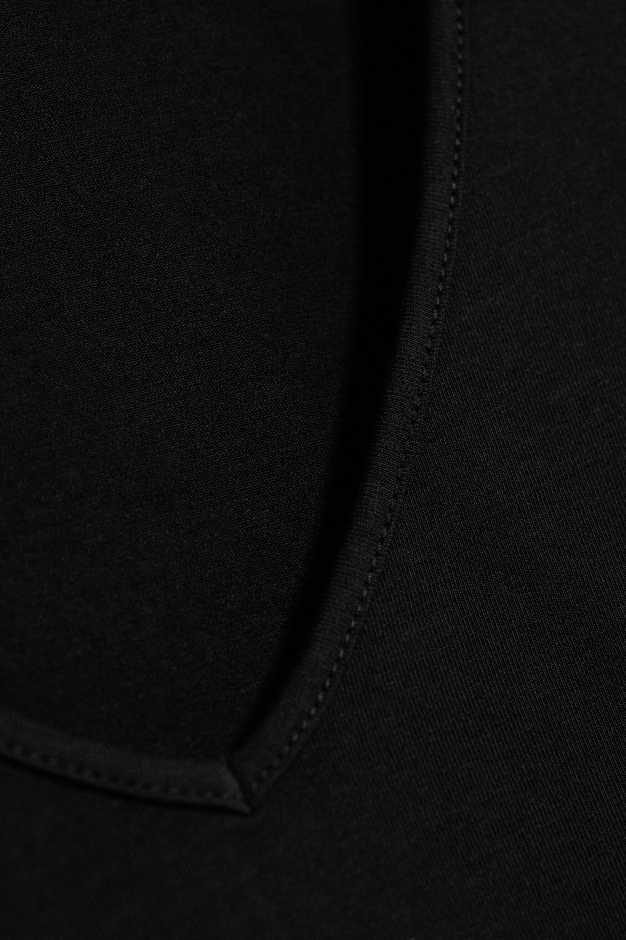 Black - Slim V‑Neck Jersey Top - 4
