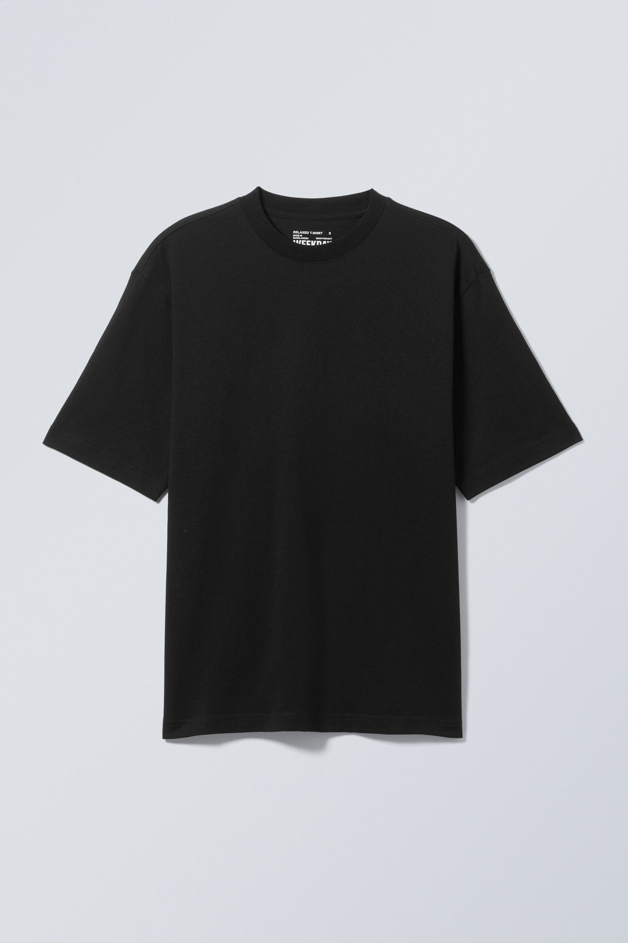 Black - Relaxed Fit Short-Sleeved Cotton T-shirt - 4