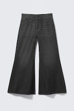 Washed Black - Loosy Lucie Low Rise Regular Flared Leg Jeans - 4