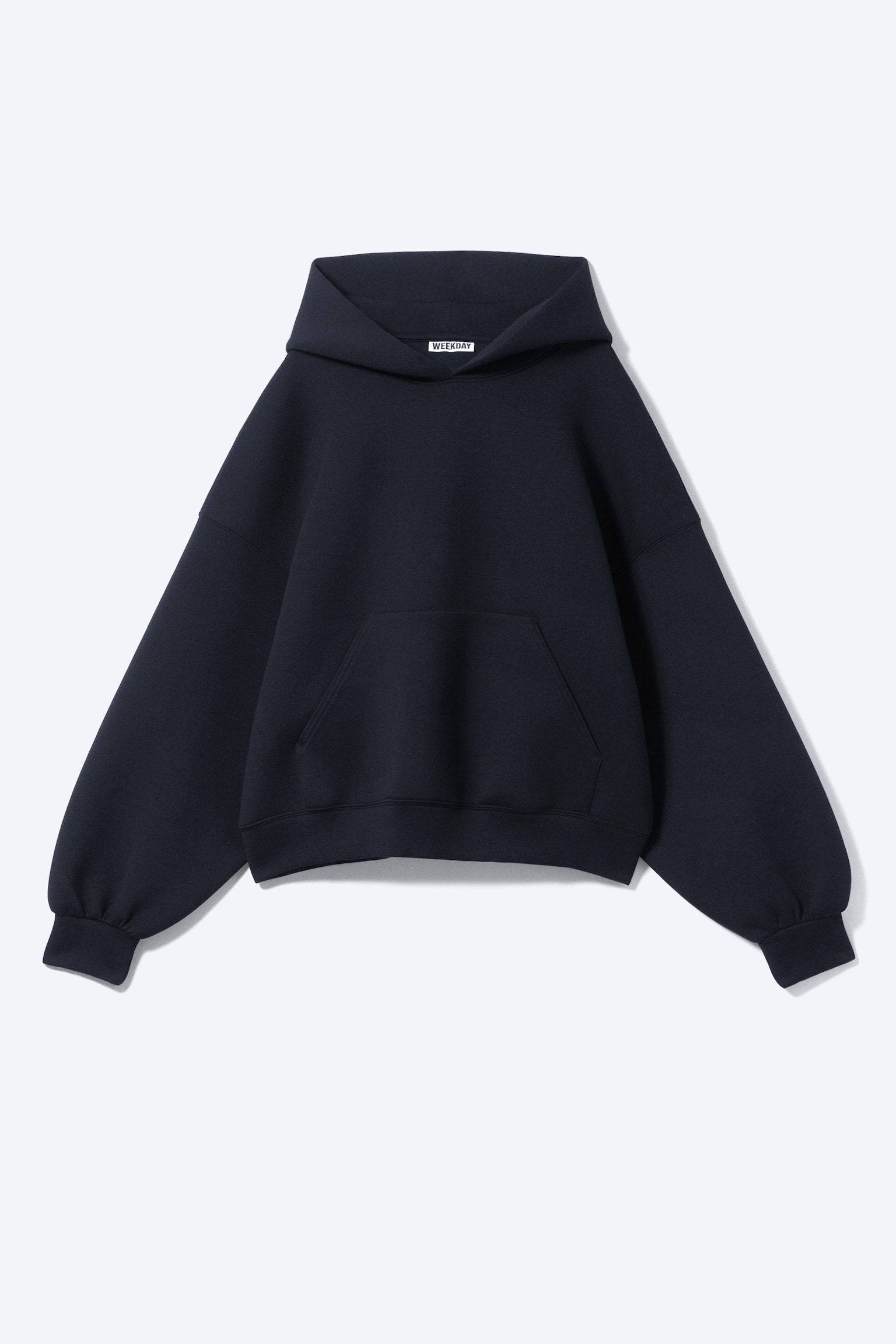 Camisola com capuz oversized - Azul-escuro/Preto/Cinzento claro - 1