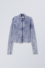 Washed Blue - Need Denim Wash Track Suit Jacket - 0