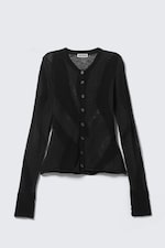 Dark Grey - Slim Fit Textured Knit Cardigan - 0