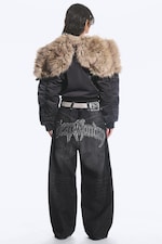 Hematite Black - Black - Dunno Way Unisex Low Rise Loose Barrel Jeans - 8