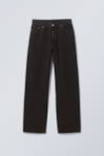 Ink Black - Black - Rail Mid Rise Loose Wide Leg Jeans - 10