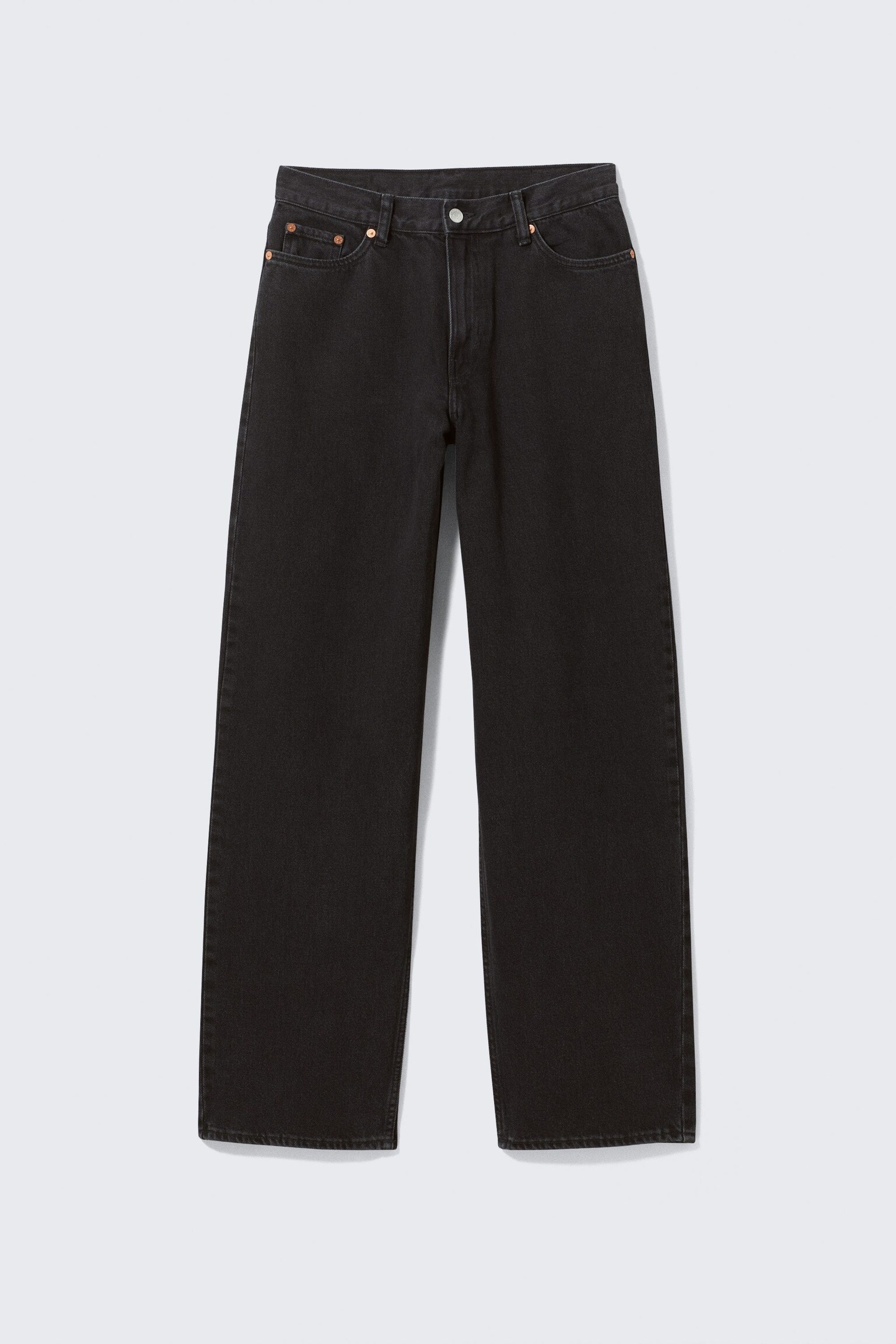 Rail Mid Waist Loose Wide Leg Jeans - Ink Black - Svart/Blue Rinse - Mörkblå/Deep Ocean Blue - Mörkblå/Misty Grey - Ljusgrå