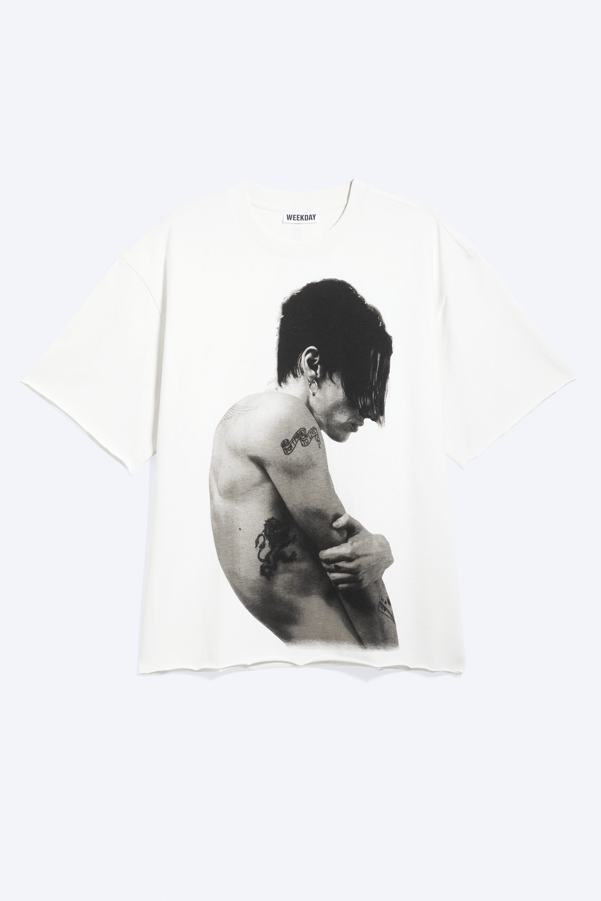 yungblud printed oversized tee - Off-white | Weekday EU