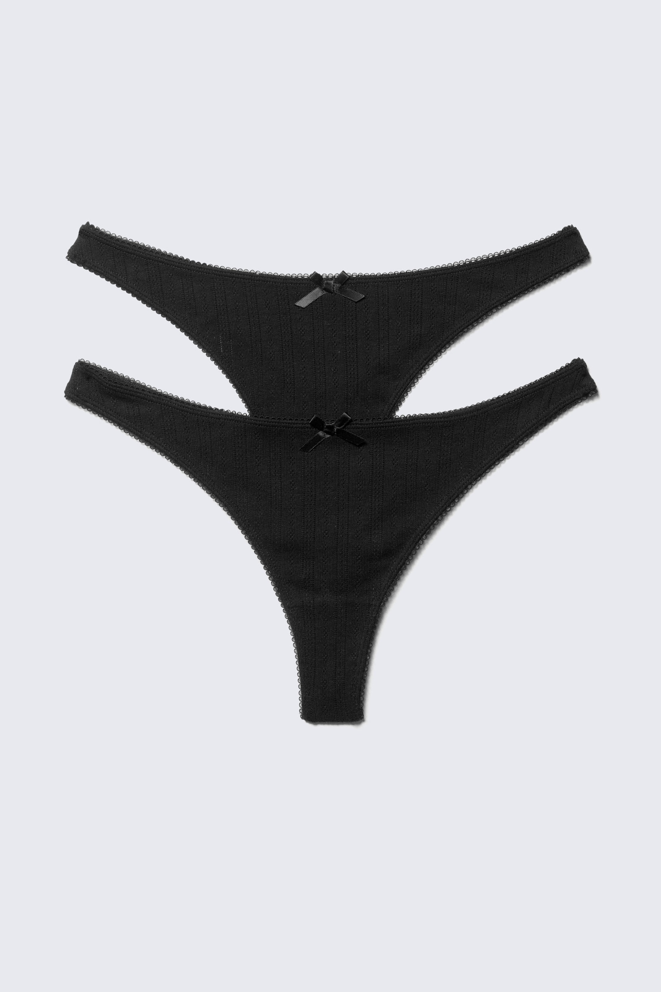 #272628 - 2-pack Pointelle Stringtrosor - 1