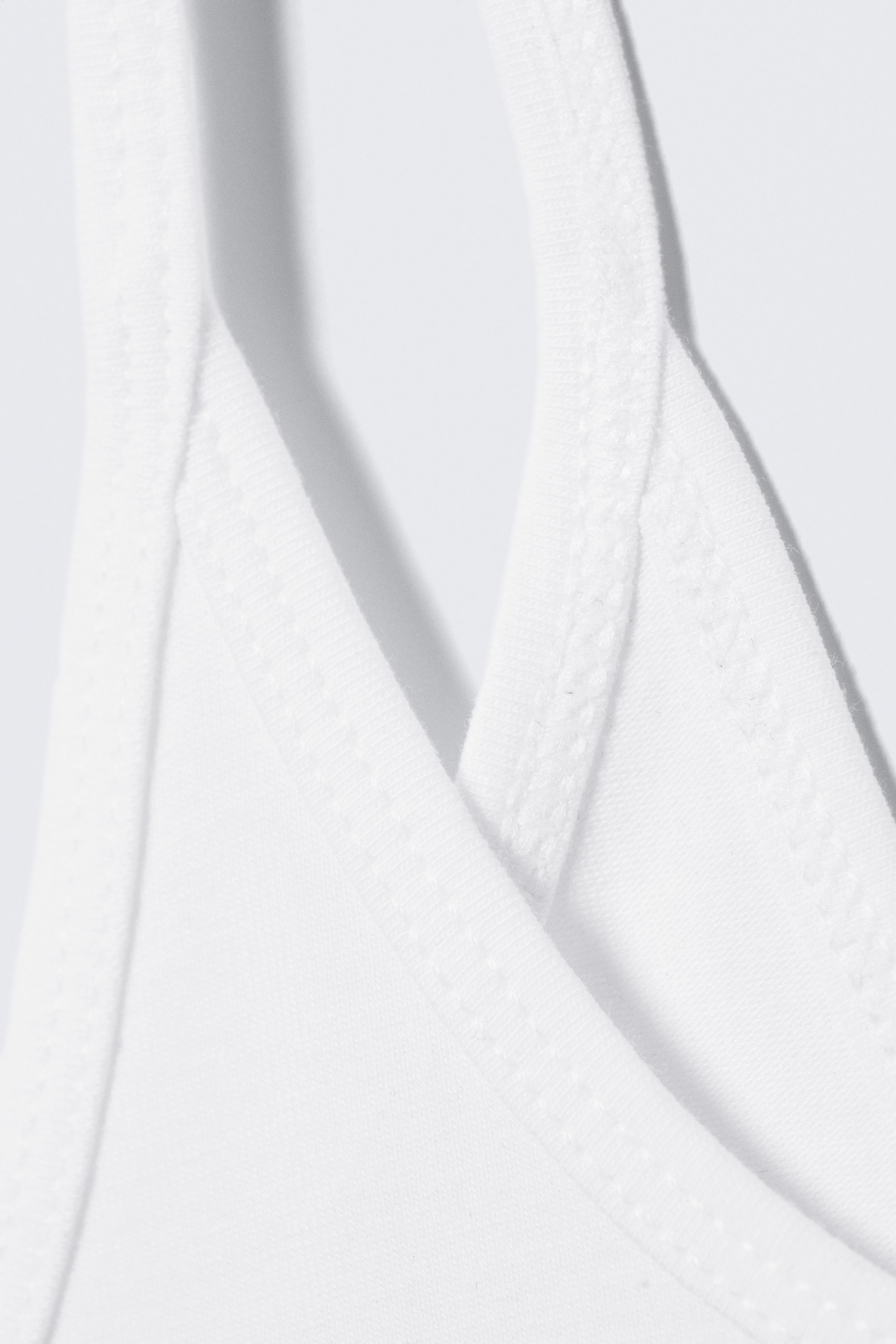 White - Slim Strap Tank Top - 4