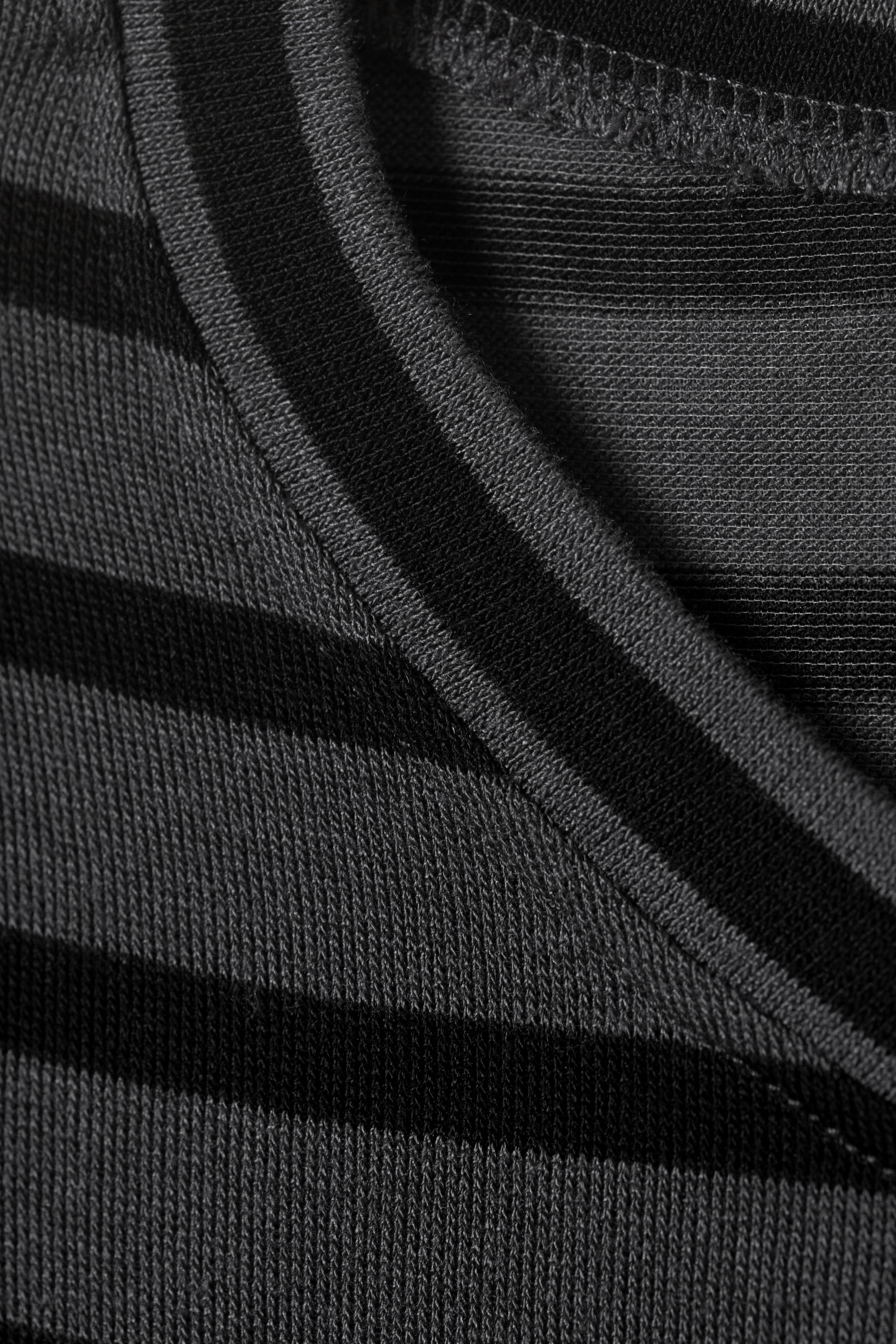Zobacz większy obraz: Top henley z długim rękawem - Black & Grey Stripes - ONA | H&M PL 5