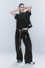 Faded Black - CM x LB Boxy Crystallised Unisex T-shirt - 1